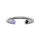 1 - Makena Tanzanite and Black Diamond Open Wedding Band 