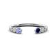 1 - Makena Tanzanite and Blue Sapphire Open Wedding Band 