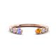 1 - Makena Tanzanite and Citrine Open Wedding Band 