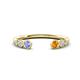 1 - Makena Tanzanite and Citrine Open Wedding Band 