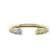 1 - Makena Tanzanite and Peridot Open Wedding Band 