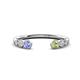 1 - Makena Tanzanite and Peridot Open Wedding Band 