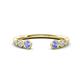 1 - Makena Tanzanite and Lab Grown Diamonds Open Wedding Band 