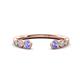 1 - Makena Tanzanite and Lab Grown Diamonds Open Wedding Band 