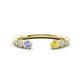 1 - Makena Tanzanite and Yellow Diamond Open Wedding Band 