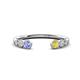 1 - Makena Tanzanite and Yellow Diamond Open Wedding Band 