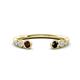 1 - Makena Red Garnet and Black Diamond Open Wedding Band 