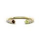 1 - Makena Red Garnet and Peridot Open Wedding Band 