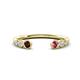 1 - Makena Red Garnet and Pink Tourmaline Open Wedding Band 