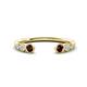 1 - Makena Red Garnet and Lab Grown Diamonds Open Wedding Band 
