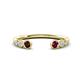 1 - Makena Red Garnet and Rhodolite Garnet Open Wedding Band 