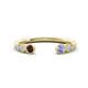 1 - Makena Red Garnet and Tanzanite Open Wedding Band 