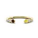 1 - Makena Red Garnet and Yellow Diamond Open Wedding Band 