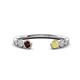 1 - Makena Red Garnet and Yellow Sapphire Open Wedding Band 