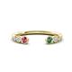 1 - Makena Pink Tourmaline and Created Alexandrite Open Wedding Band 
