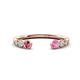 1 - Makena Pink Tourmaline and Pink Sapphire Open Wedding Band 
