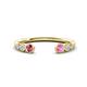 1 - Makena Pink Tourmaline and Pink Sapphire Open Wedding Band 