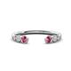 1 - Makena Pink Tourmaline and Lab Grown Diamonds Open Wedding Band 