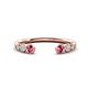 1 - Makena Pink Tourmaline and Lab Grown Diamonds Open Wedding Band 