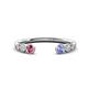 1 - Makena Pink Tourmaline and Tanzanite Open Wedding Band 