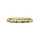 1 - Gracie 2.30 mm Round Green Garnet and Diamond Eternity Band 
