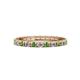 1 - Gracie 2.30 mm Round Green Garnet and Diamond Eternity Band 