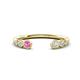 1 - Makena Pink Sapphire and Lab Grown Diamonds Open Wedding Band 