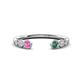1 - Makena Pink Sapphire and Created Alexandrite Open Wedding Band 