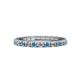 1 - Gracie 2.30 mm Round Blue Topaz and Diamond Eternity Band 