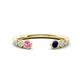 1 - Makena Pink Sapphire and Blue Sapphire Open Wedding Band 