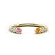1 - Makena Pink Sapphire and Citrine Open Wedding Band 