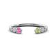 1 - Makena Pink Sapphire and Peridot Open Wedding Band 