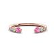 1 - Makena Pink Sapphire and Lab Grown Diamonds Open Wedding Band 