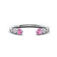 1 - Makena Pink Sapphire and Lab Grown Diamonds Open Wedding Band 