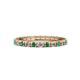1 - Gracie 2.30 mm Round Emerald and Diamond Eternity Band 