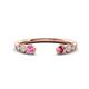 1 - Makena Pink Sapphire and Pink Tourmaline Open Wedding Band 