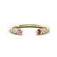 1 - Makena Pink Sapphire and Pink Tourmaline Open Wedding Band 