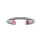 1 - Makena Pink Sapphire and Pink Tourmaline Open Wedding Band 