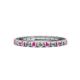 1 - Gracie 2.30 mm Round Pink Sapphire and Diamond Eternity Band 