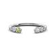 1 - Makena Peridot and Lab Grown Diamonds Open Wedding Band 