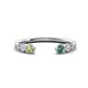 1 - Makena Peridot and Created Alexandrite Open Wedding Band 
