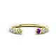 1 - Makena Peridot and Amethyst Open Wedding Band 