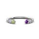 1 - Makena Peridot and Amethyst Open Wedding Band 