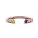 1 - Makena Peridot and Amethyst Open Wedding Band 