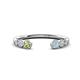 1 - Makena Peridot and Aquamarine Open Wedding Band 