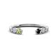 1 - Makena Peridot and Black Diamond Open Wedding Band 