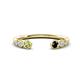 1 - Makena Peridot and Black Diamond Open Wedding Band 