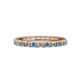 1 - Gracie 2.30 mm Round Blue Topaz and Diamond Eternity Band 