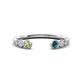 1 - Makena Peridot and Blue Diamond Open Wedding Band 