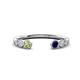 1 - Makena Peridot and Blue Sapphire Open Wedding Band 